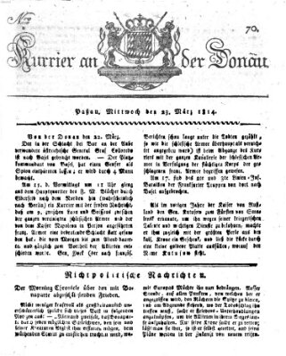 Kourier an der Donau (Donau-Zeitung) Mittwoch 23. März 1814