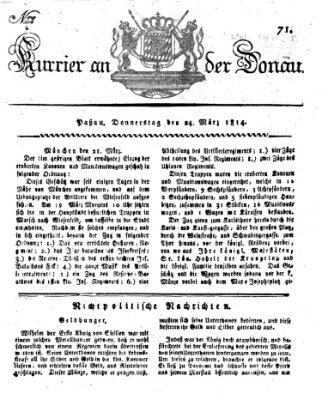 Kourier an der Donau (Donau-Zeitung) Donnerstag 24. März 1814