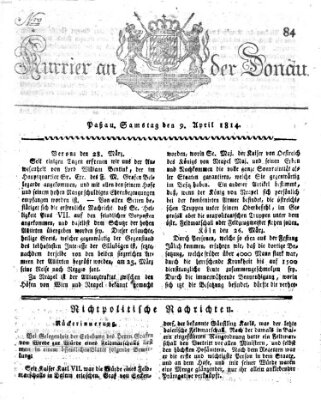 Kourier an der Donau (Donau-Zeitung) Samstag 9. April 1814