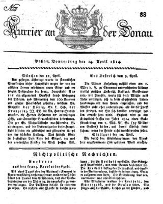 Kourier an der Donau (Donau-Zeitung) Donnerstag 14. April 1814