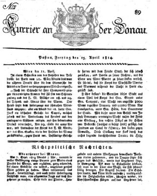 Kourier an der Donau (Donau-Zeitung) Freitag 15. April 1814