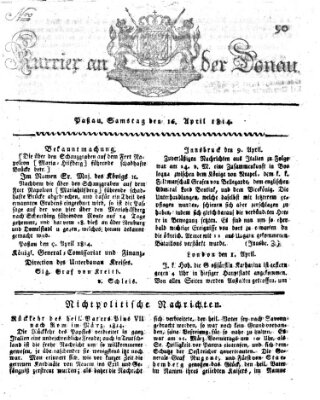 Kourier an der Donau (Donau-Zeitung) Samstag 16. April 1814