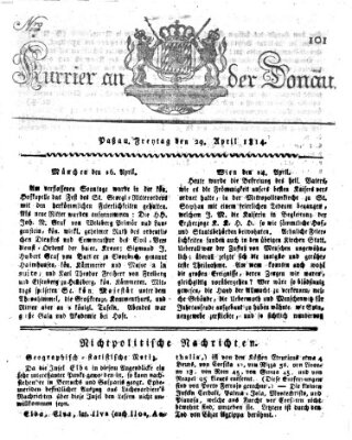 Kourier an der Donau (Donau-Zeitung) Freitag 29. April 1814