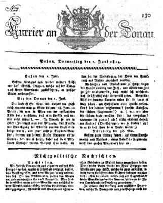 Kourier an der Donau (Donau-Zeitung) Donnerstag 2. Juni 1814