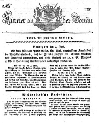 Kourier an der Donau (Donau-Zeitung) Mittwoch 8. Juni 1814