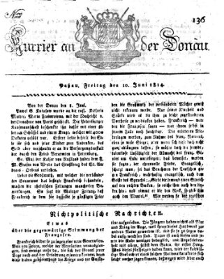 Kourier an der Donau (Donau-Zeitung) Freitag 10. Juni 1814