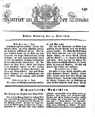 Kourier an der Donau (Donau-Zeitung) Samstag 11. Juni 1814