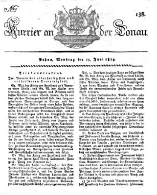 Kourier an der Donau (Donau-Zeitung) Montag 13. Juni 1814