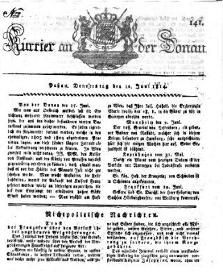 Kourier an der Donau (Donau-Zeitung) Donnerstag 16. Juni 1814