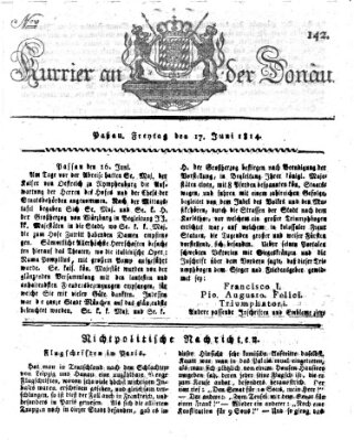 Kourier an der Donau (Donau-Zeitung) Freitag 17. Juni 1814