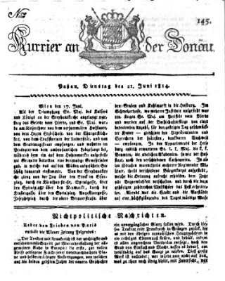 Kourier an der Donau (Donau-Zeitung) Dienstag 21. Juni 1814