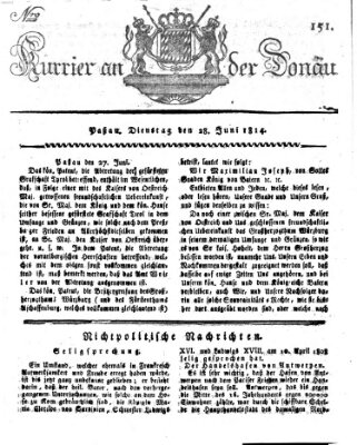 Kourier an der Donau (Donau-Zeitung) Dienstag 28. Juni 1814