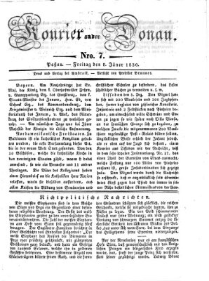 Kourier an der Donau (Donau-Zeitung) Freitag 8. Januar 1830