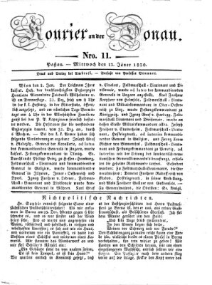 Kourier an der Donau (Donau-Zeitung) Mittwoch 13. Januar 1830