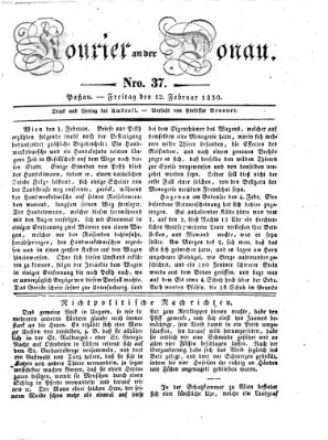 Kourier an der Donau (Donau-Zeitung) Freitag 12. Februar 1830