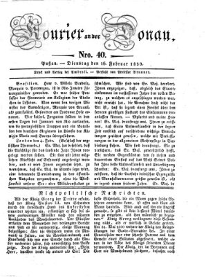 Kourier an der Donau (Donau-Zeitung) Dienstag 16. Februar 1830