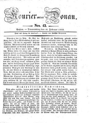 Kourier an der Donau (Donau-Zeitung) Donnerstag 18. Februar 1830