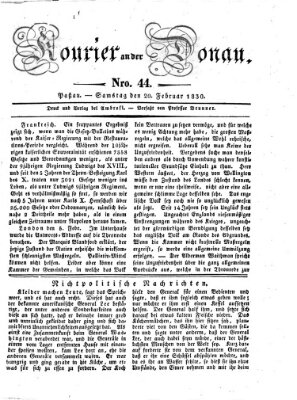 Kourier an der Donau (Donau-Zeitung) Samstag 20. Februar 1830