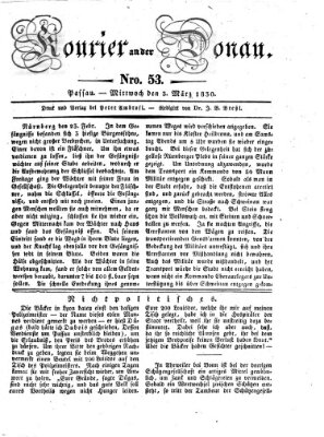 Kourier an der Donau (Donau-Zeitung) Mittwoch 3. März 1830