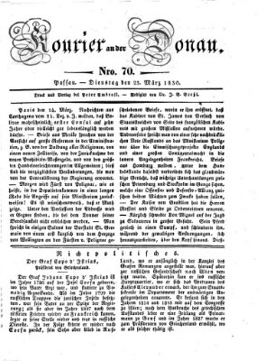 Kourier an der Donau (Donau-Zeitung) Dienstag 23. März 1830