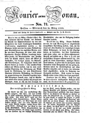 Kourier an der Donau (Donau-Zeitung) Mittwoch 24. März 1830