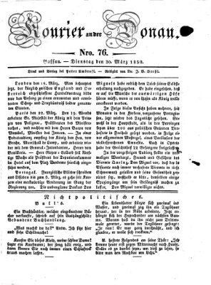 Kourier an der Donau (Donau-Zeitung) Dienstag 30. März 1830