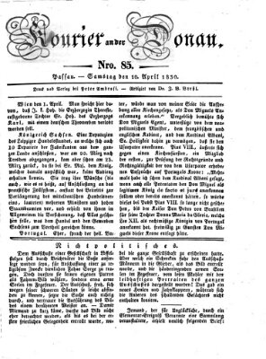 Kourier an der Donau (Donau-Zeitung) Samstag 10. April 1830