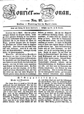 Kourier an der Donau (Donau-Zeitung) Samstag 24. April 1830