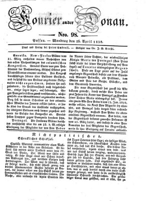 Kourier an der Donau (Donau-Zeitung) Montag 26. April 1830