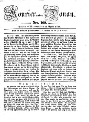 Kourier an der Donau (Donau-Zeitung) Mittwoch 28. April 1830