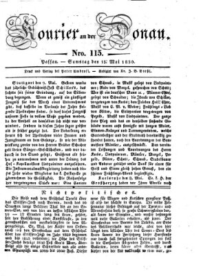 Kourier an der Donau (Donau-Zeitung) Samstag 15. Mai 1830