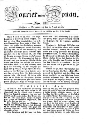 Kourier an der Donau (Donau-Zeitung) Donnerstag 3. Juni 1830