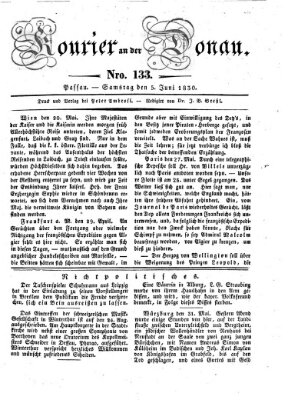 Kourier an der Donau (Donau-Zeitung) Samstag 5. Juni 1830