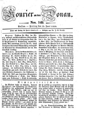 Kourier an der Donau (Donau-Zeitung) Freitag 25. Juni 1830