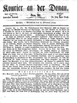 Kourier an der Donau (Donau-Zeitung) Mittwoch 13. Oktober 1830