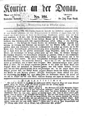 Kourier an der Donau (Donau-Zeitung) Donnerstag 28. Oktober 1830