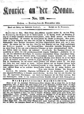 Kourier an der Donau (Donau-Zeitung) Freitag 26. November 1830