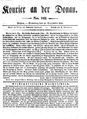 Kourier an der Donau (Donau-Zeitung) Samstag 11. Dezember 1830