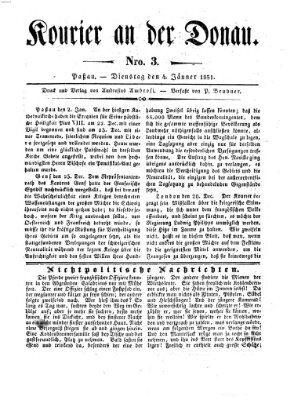 Kourier an der Donau (Donau-Zeitung) Dienstag 4. Januar 1831