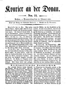 Kourier an der Donau (Donau-Zeitung) Donnerstag 13. Januar 1831