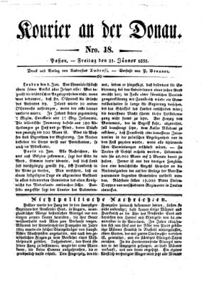 Kourier an der Donau (Donau-Zeitung) Freitag 21. Januar 1831