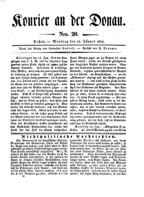 Kourier an der Donau (Donau-Zeitung) Montag 24. Januar 1831