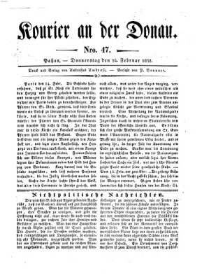 Kourier an der Donau (Donau-Zeitung) Donnerstag 24. Februar 1831