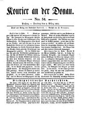 Kourier an der Donau (Donau-Zeitung) Freitag 4. März 1831