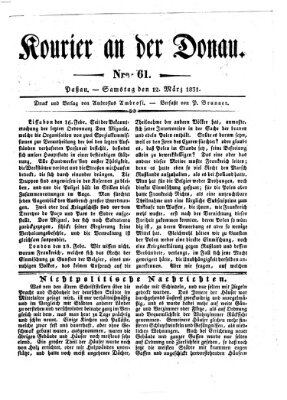 Kourier an der Donau (Donau-Zeitung) Samstag 12. März 1831