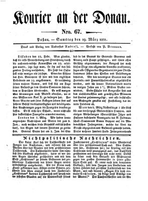 Kourier an der Donau (Donau-Zeitung) Samstag 19. März 1831