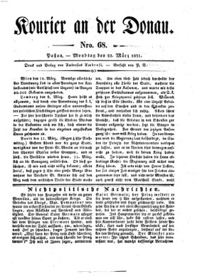 Kourier an der Donau (Donau-Zeitung) Montag 21. März 1831