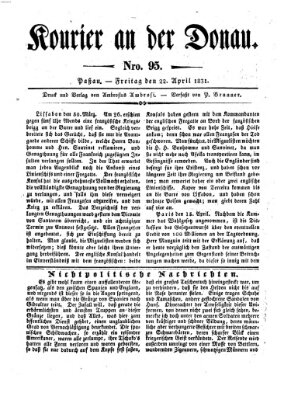 Kourier an der Donau (Donau-Zeitung) Freitag 22. April 1831