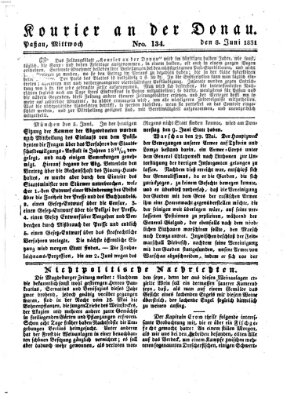 Kourier an der Donau (Donau-Zeitung) Mittwoch 8. Juni 1831