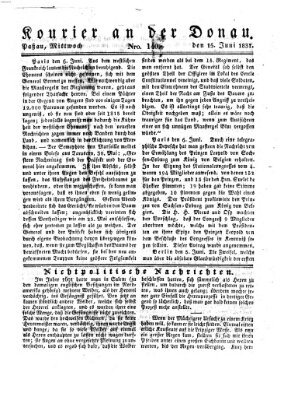 Kourier an der Donau (Donau-Zeitung) Mittwoch 15. Juni 1831